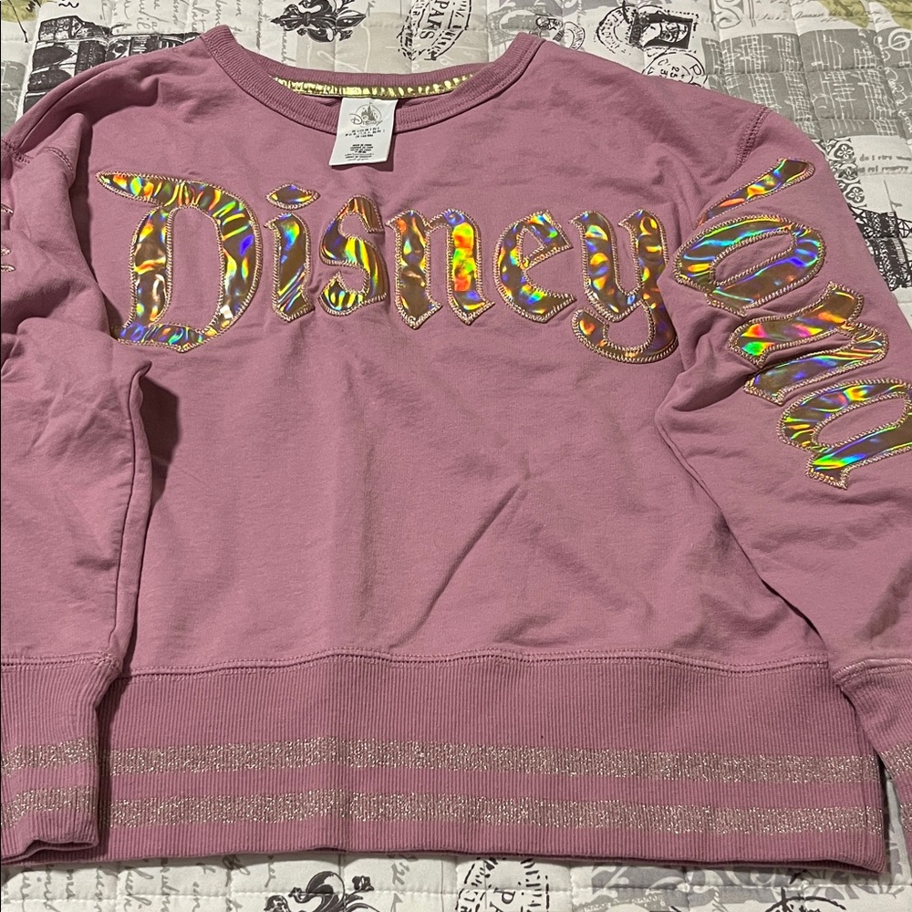 Disney Mauve Sweatshirt with Holographic Accents